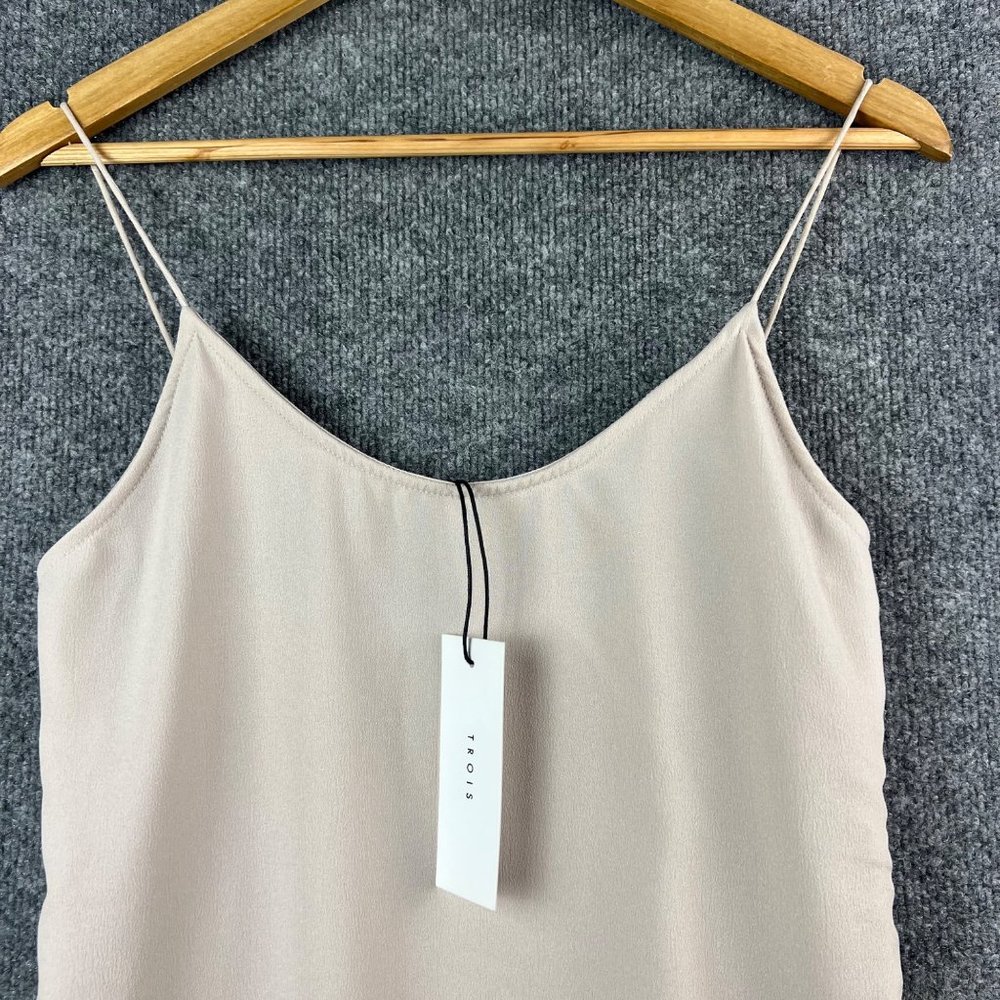 New Trois Slip Dress Beige size 2 - Picture 3 of 10